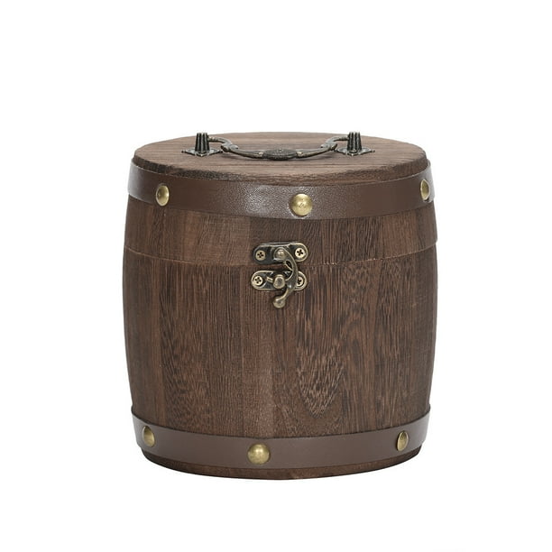 Mini Vintage Retro Style Wooden Barrel Storage For Tea Leaf Coffee Flour Beans Mini Vintage Retro Style Wooden Barrel Storage For Tea Leaf Coffee Flour Beans